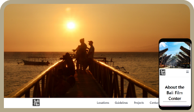 Bali Film Center website screenshots